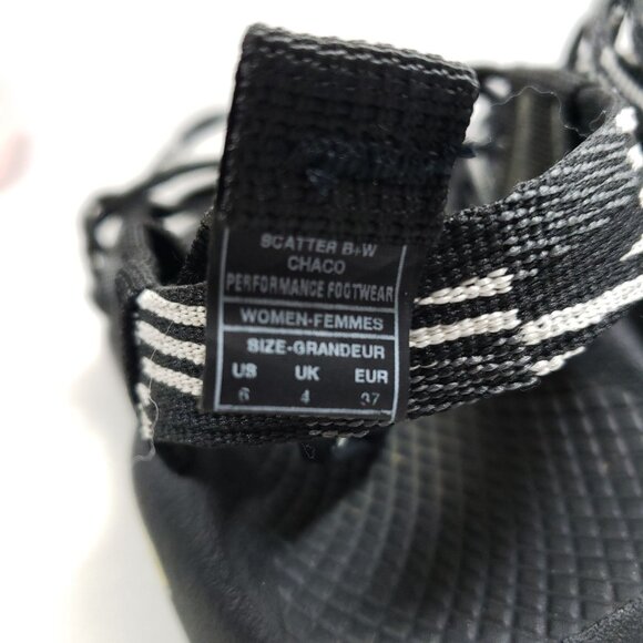 Chaco Womens Scatter B/W Performance Sandals Size 6 - Picture 8 of 9